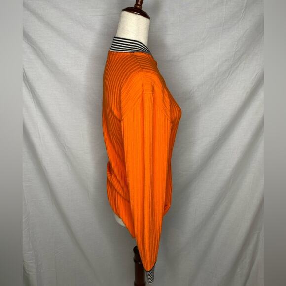 J.W. Anderson Virgin Wool asymmetric sweater zip front striped long sleeve - Picture 3 of 8